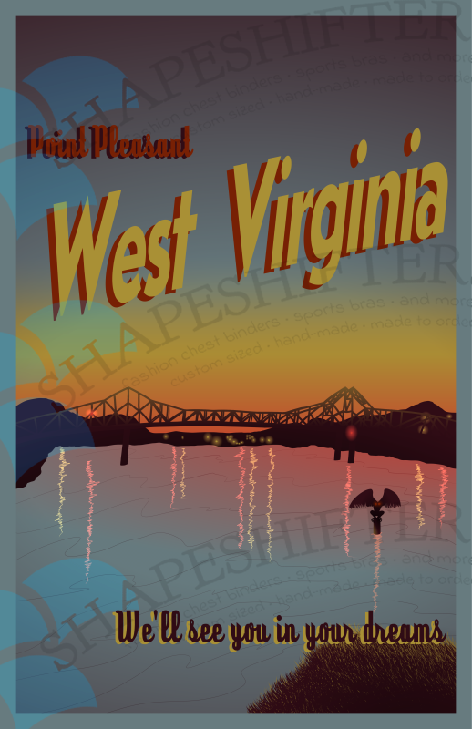 Mothman Travel Poster Shapeshifters